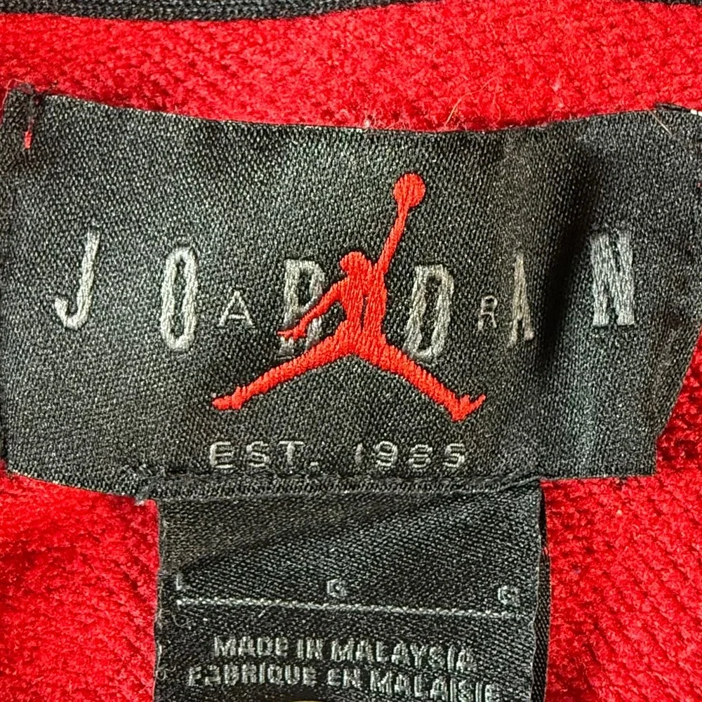 Jordan Hoodie Mens Large Center Jumpman Logo Hoodie Red Pullover Sweatshirt‎